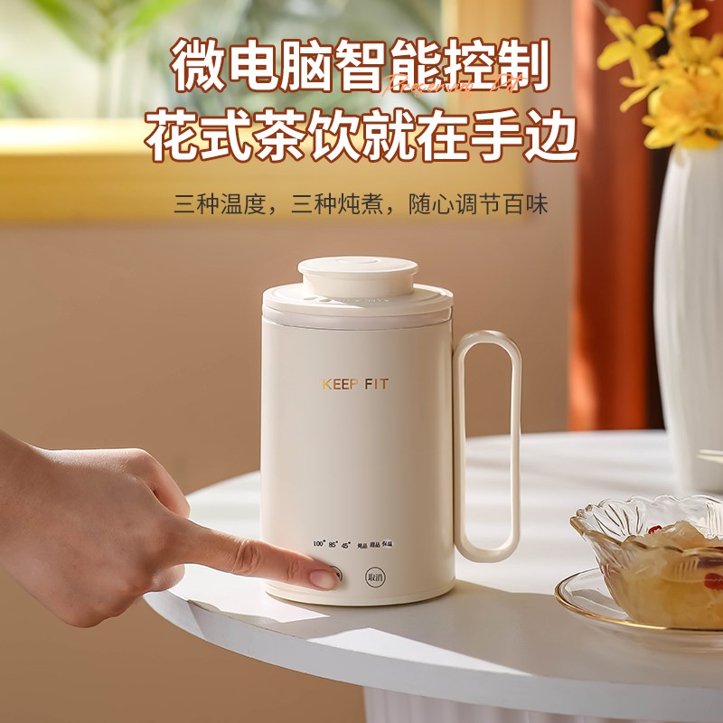 小功率烧水壶学生宿舍便携式烧水杯不锈钢迷你低功率300W电热水杯