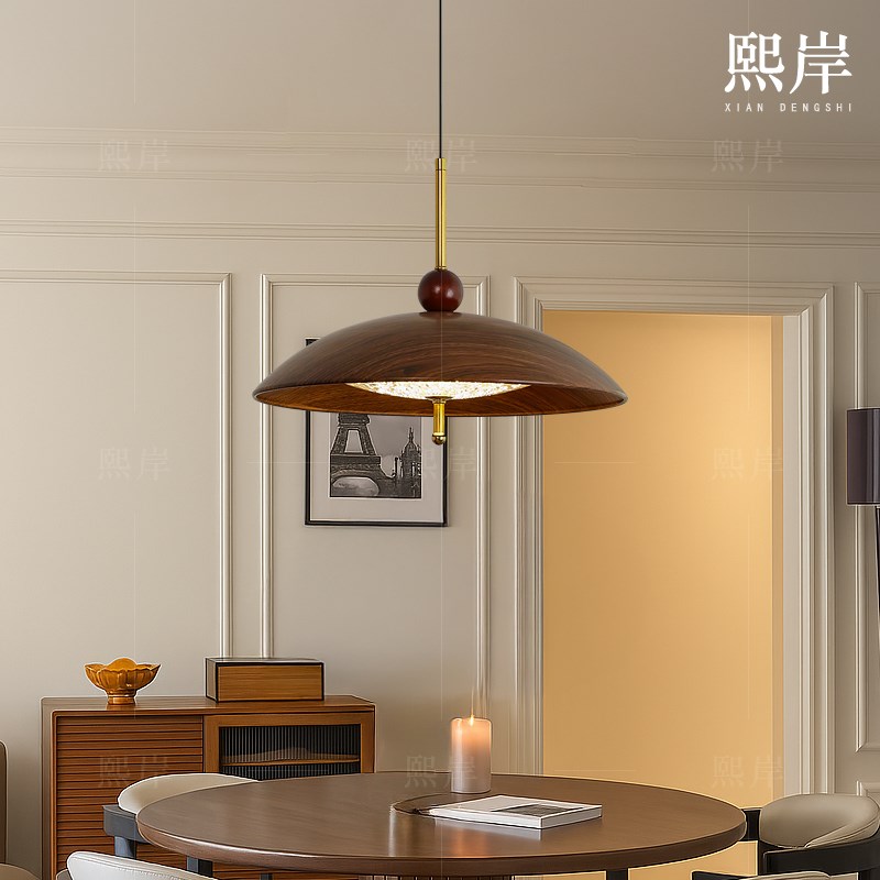 餐厅吊线灯中古主卧玄关卧室床头餐桌吧台复古触摸感应可升降吊灯