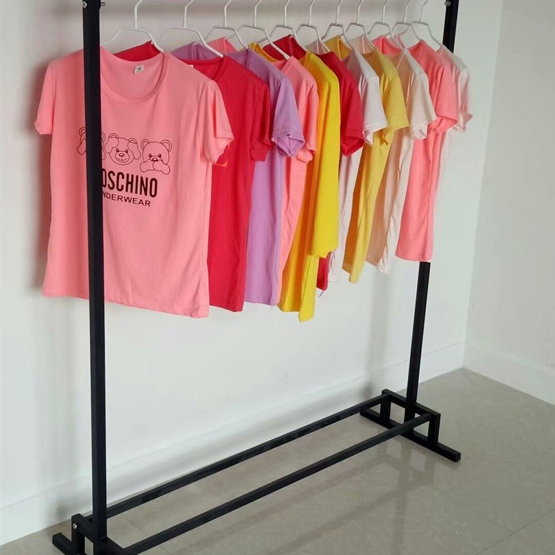 服装店衣架展示架卧室落地式挂衣架服装货架单杠中岛架带板