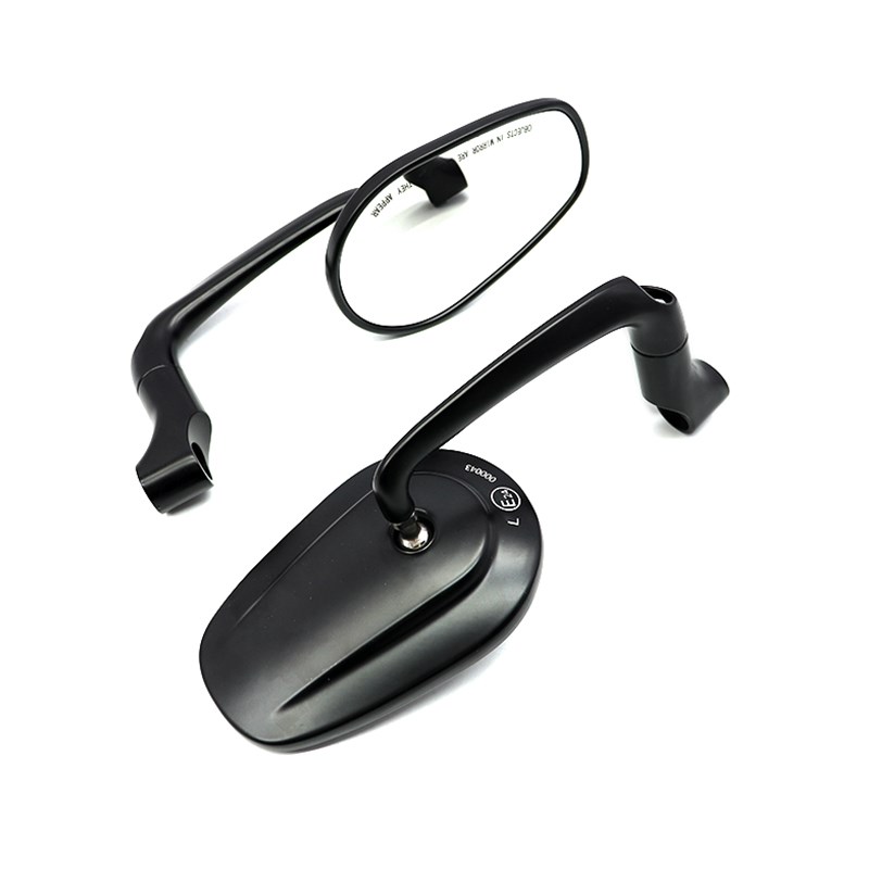 复古踏板摩托车配件改装金属后视镜大视野电动车反光镜倒车镜通用