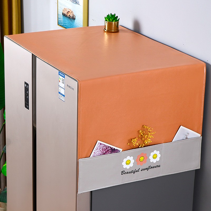 防水防油冰箱盖布单开门双开门防尘盖巾防尘罩滚筒洗衣机新款家用