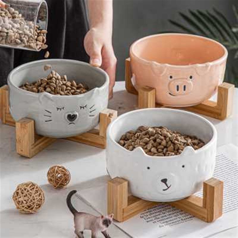 宠物碗陶瓷大口径容量狗狗食盆狗碗大型犬防打翻可爱高脚猫碗水碗,宠物/宠物食品及用品,猫狗碗/慢食碗,淘宝优惠券,粉丝福利购,淘宝优惠卷
