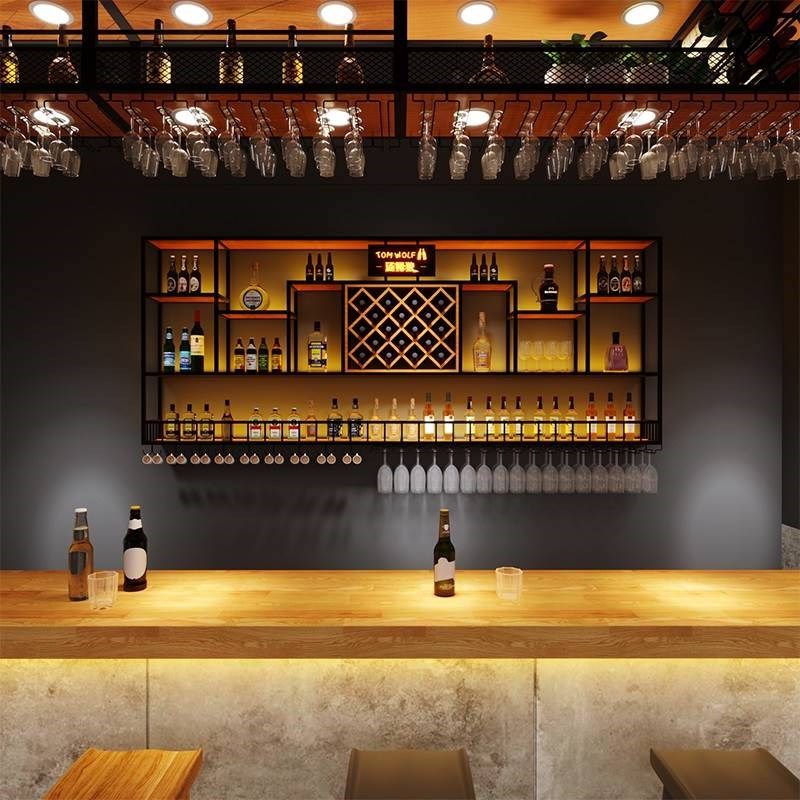 酒架壁挂酒柜置物架铁艺靠墙红酒架子展示架上墙工业风酒吧吊架,商业/办公家具,红酒架/柜,淘宝优惠券,粉丝福利购,淘宝优惠卷
