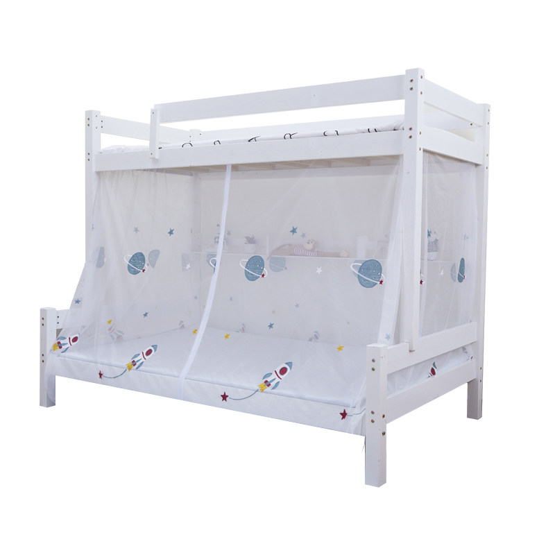 子母床魔术贴蚊帐上下铺梯形家用高低床带书架款1.2m1.5米儿童女,床上用品,蚊帐,淘宝优惠券,粉丝福利购,淘宝优惠卷