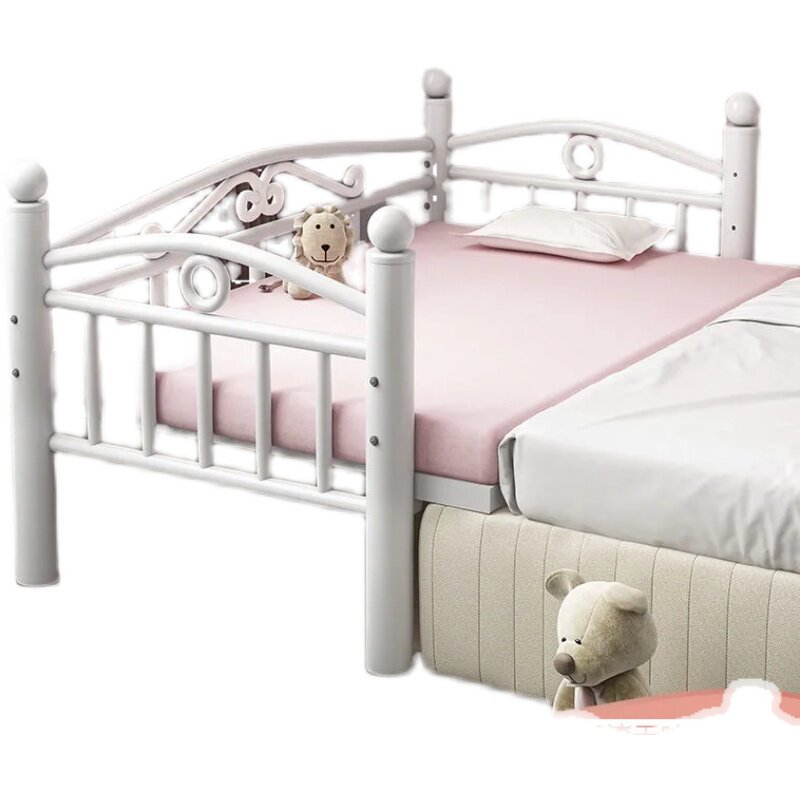 儿童拼接床带护栏边床加宽简易宝宝拼接铁床婴儿床带围栏铁艺烤漆,住宅家具,儿童拼接床,淘宝优惠券,粉丝福利购,淘宝优惠卷