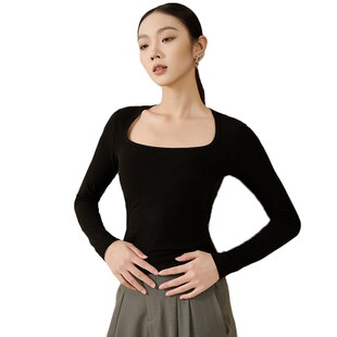 速热衣保暖内衣女士德绒打底衫内搭带胸垫秋冬季加绒低领肌底秋衣