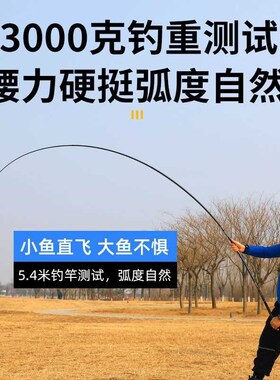 鱼竿19调6h黑坑鱼n竿大五节杆54米水库杆63米鲤鱼72米鲢鳙竿