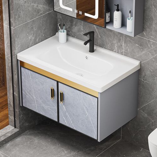 小户型卫生间洗手盆柜组合陶瓷一体洗漱台池O阳台挂墙式洗脸盆家