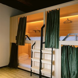 婴儿绒加厚纯色大学生宿舍床帘全强遮光布上下铺青旅寝室高低床幔