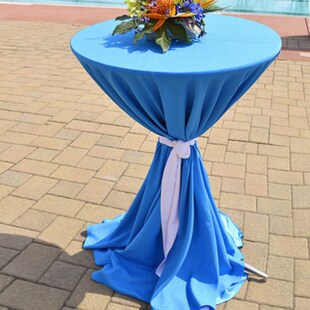 佳鹊高脚吧台桌布展会活动鸡尾酒桌布冷餐宴台布酒店圆形桌套桌布