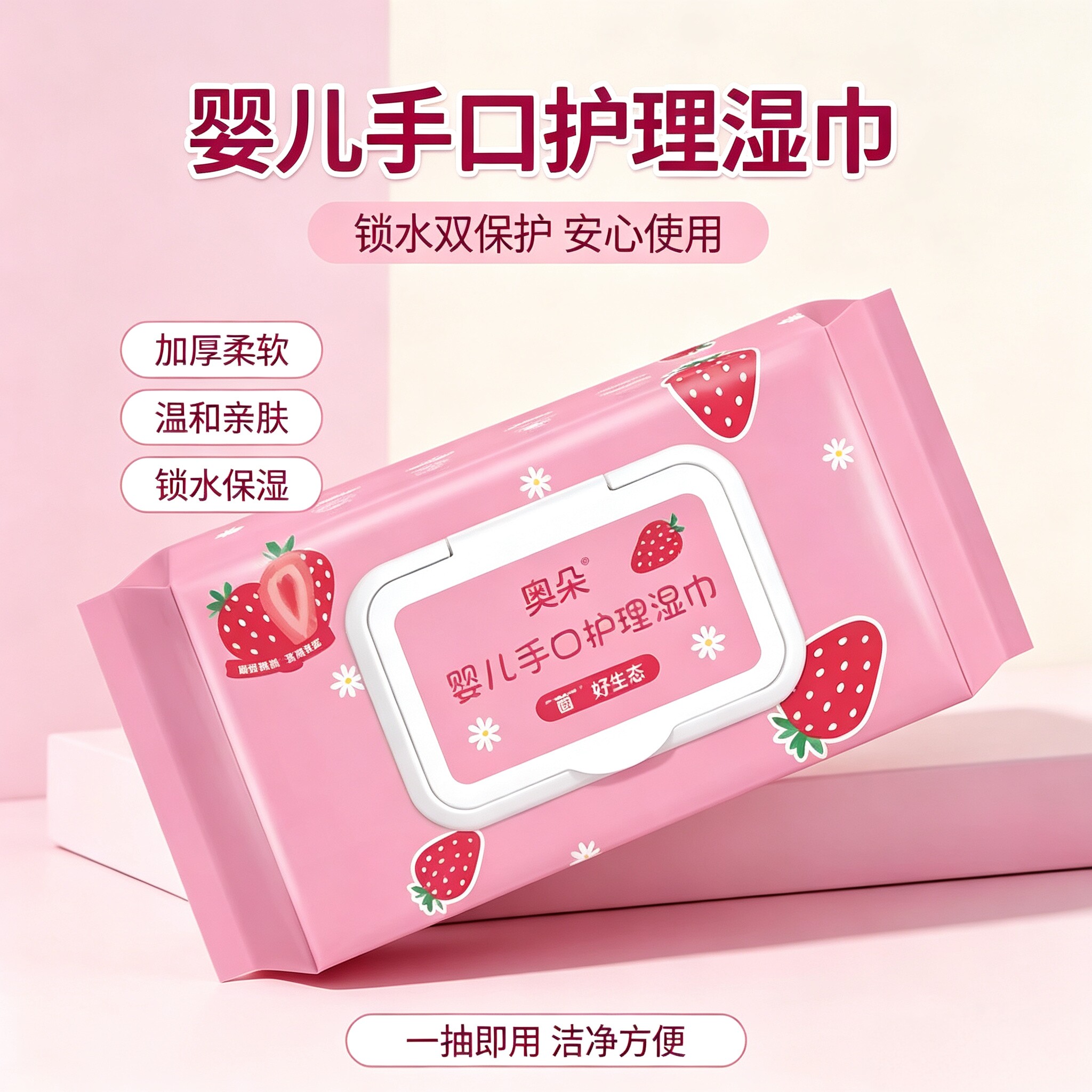 婴幼儿手口专用湿巾无酒精大包