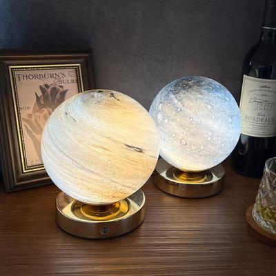 充电酒吧台灯餐桌面气氛灯星空星球灯月球夜灯卧室床头灯清吧桌灯