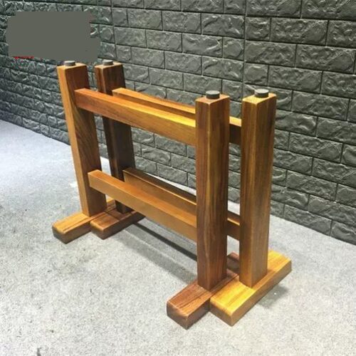 实木工字支架胡桃木大板茶餐桌腿配套桌脚架定制桌子腿大理石台面