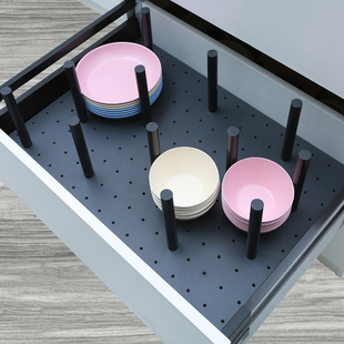 定制厨房橱柜抽屉碗架分隔内置收纳分格盒柜内碗碟架盘子架洞洞板