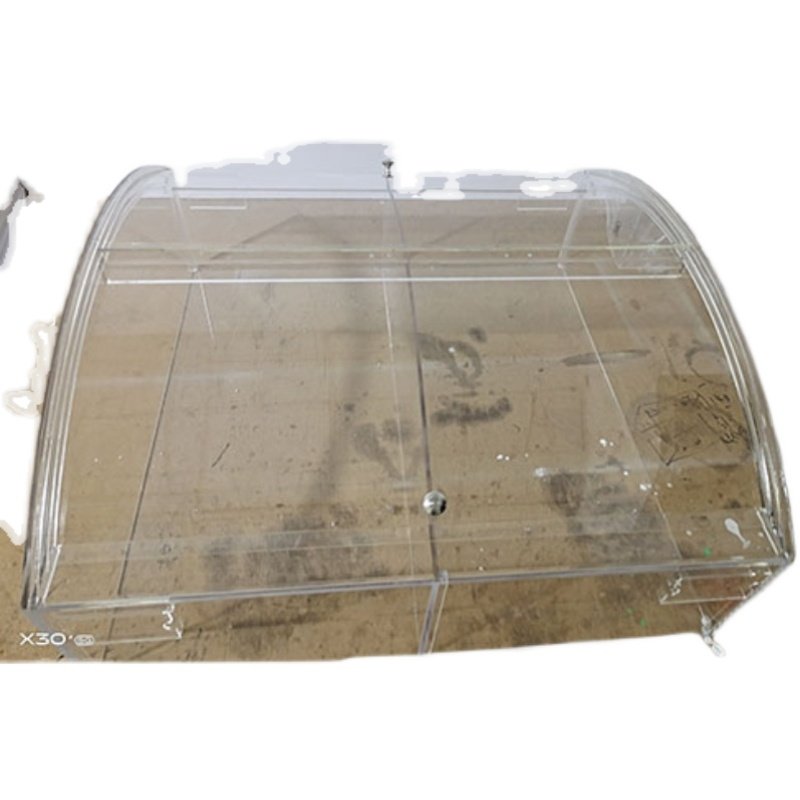 亚克力板盒子弧形热弯o食品展示架防尘罩塑料透明有机玻璃切割定