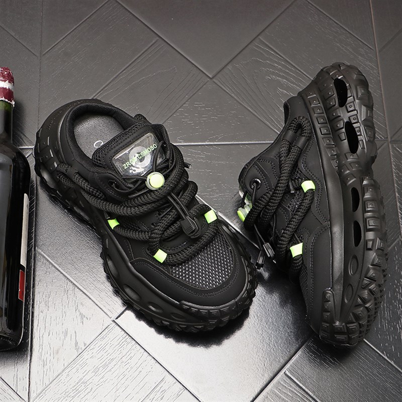 老爹鞋男夏季新款白色休闲鞋厚底潮男半拖凉鞋爆款低帮爆款男鞋子