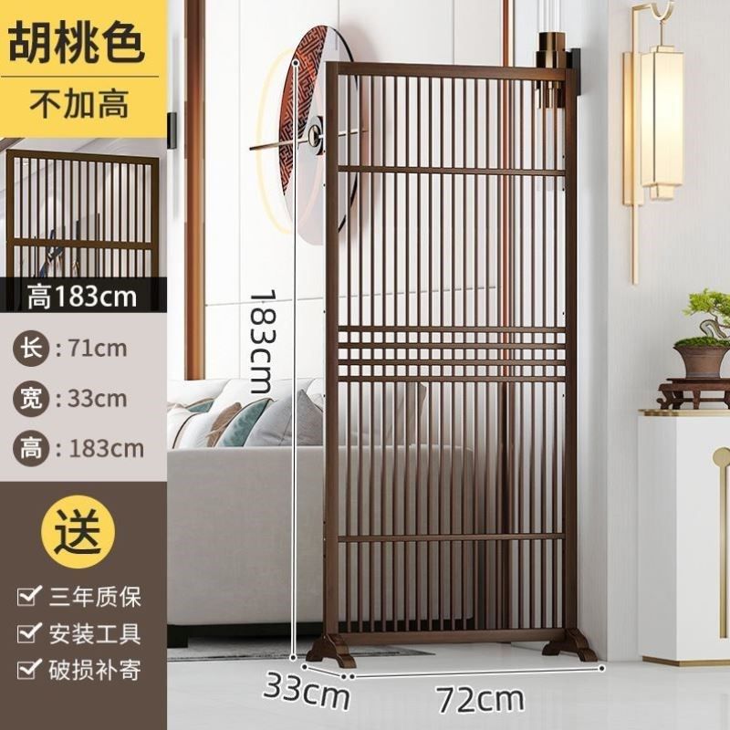 客厅隔断屏风置物架简约现代进门遮挡格栅装新品新中式入户玄关柜