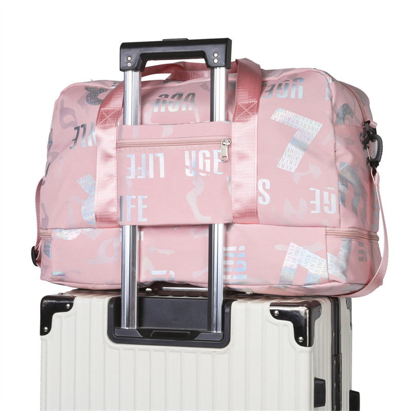 行李袋大容量可套拉杆箱杆上的配包附加手提短途旅行包Y女收纳轻