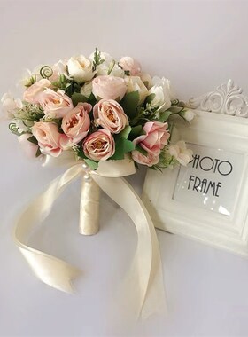 韩式领证拍照手捧花新娘结婚婚礼仿真花拍照道具摄影手工混搭花束