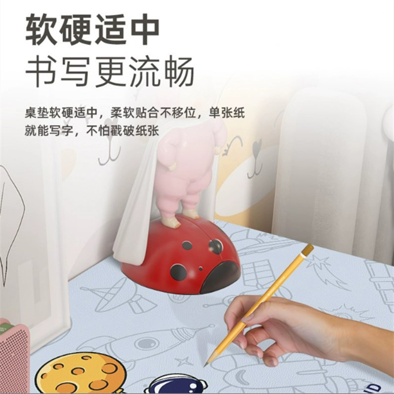 卡通环保护眼书桌垫桌布写字台小学生儿童学习桌电脑课皮革桌垫