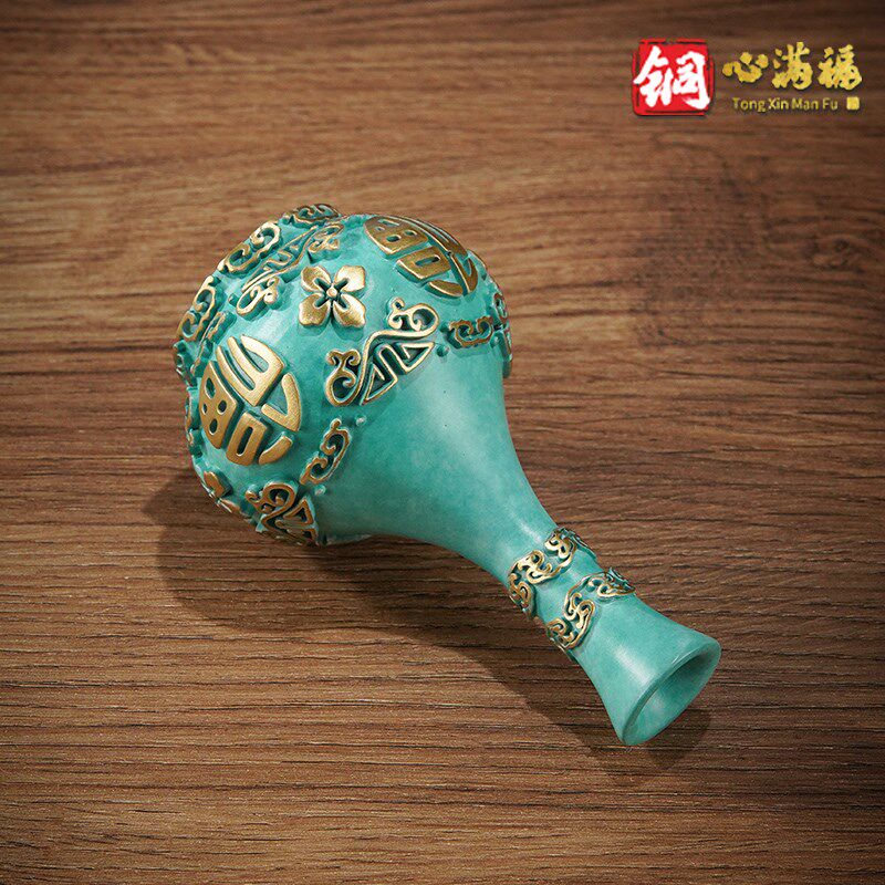 铜摆件《太平》铜工艺品 桌面装饰品 国潮文创花瓶 中国传统礼物