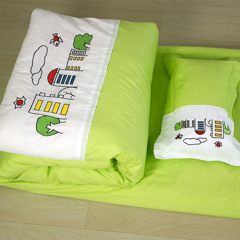 幼儿园被子三件套含芯儿童午睡被褥全棉六件套床上用品定制
