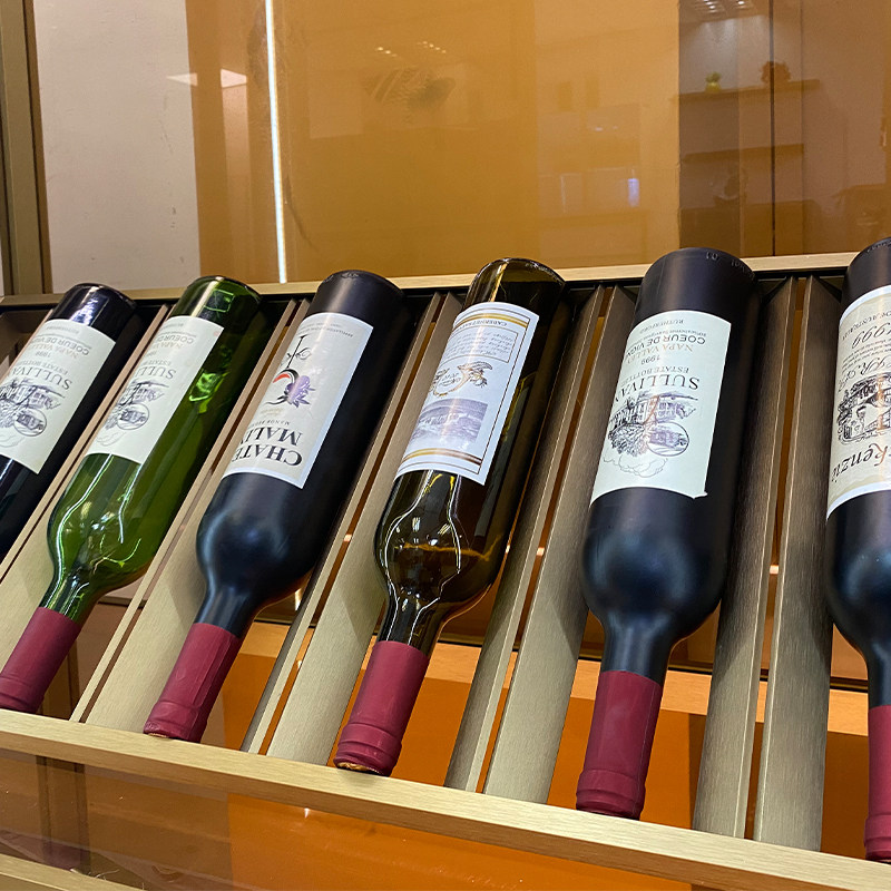 定制倒放b红酒瓶层板架隔板酒柜架铝合金斜放酒架红酒瓶托储藏架