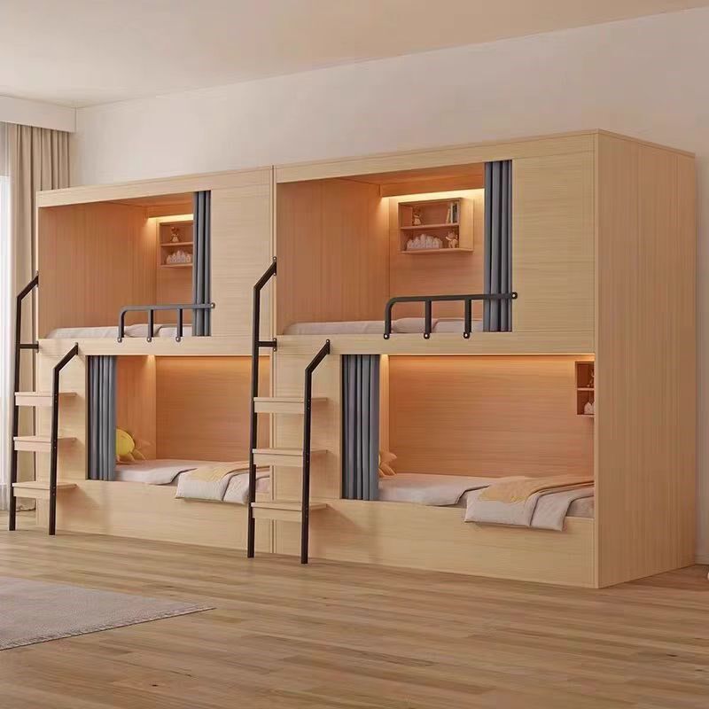 太空舱上下床双层床实木青年旅舍公寓电竞床上下铺成人宿舍高低床