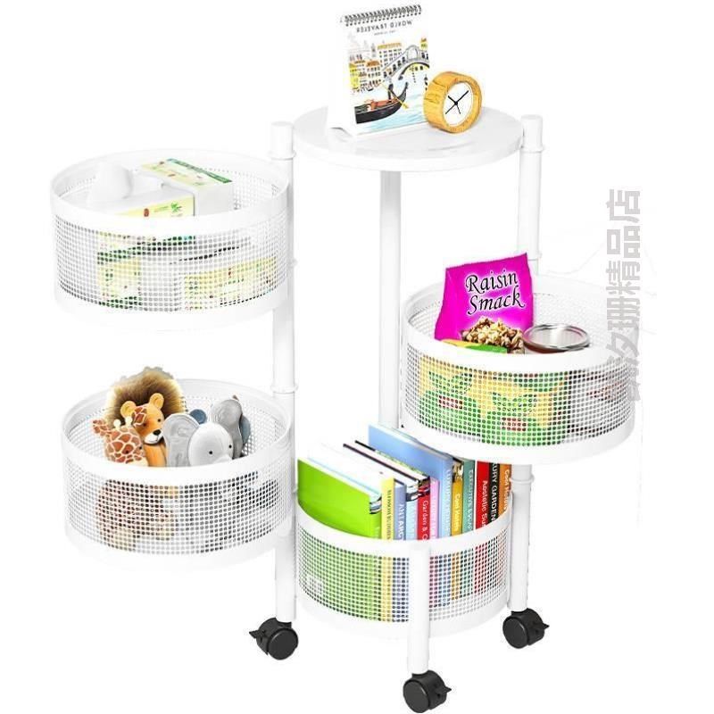 收纳蔬菜旋转.家用推车独特架带移收纳柜箱篮子置物架分层架子轮,住宅家具,旋转书架,淘宝优惠券,粉丝福利购,淘宝优惠卷