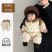 婴儿春装 包屁哈衣 外出爬服春季 连体衣2l025新款 洋气女宝宝长袖