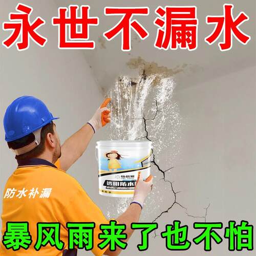 透明防水胶裂缝隙渗水外墙瓷砖补漏剂H化妆室堵漏王防水涂料漆材
