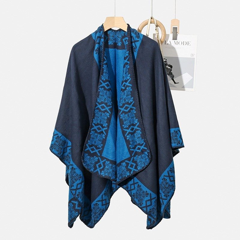 大披肩斗篷披风男女外搭厚围巾春秋夏季空调房毛毯子新疆大理旅游