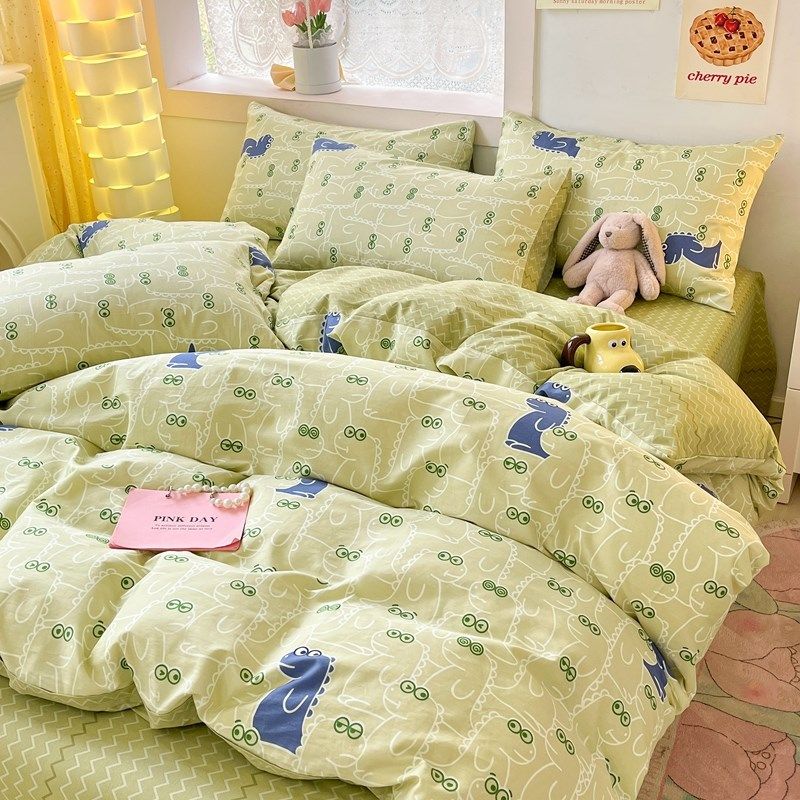 儿童卡通床上四件套单人男孩三件套单人学生宿舍双人床单床上用品