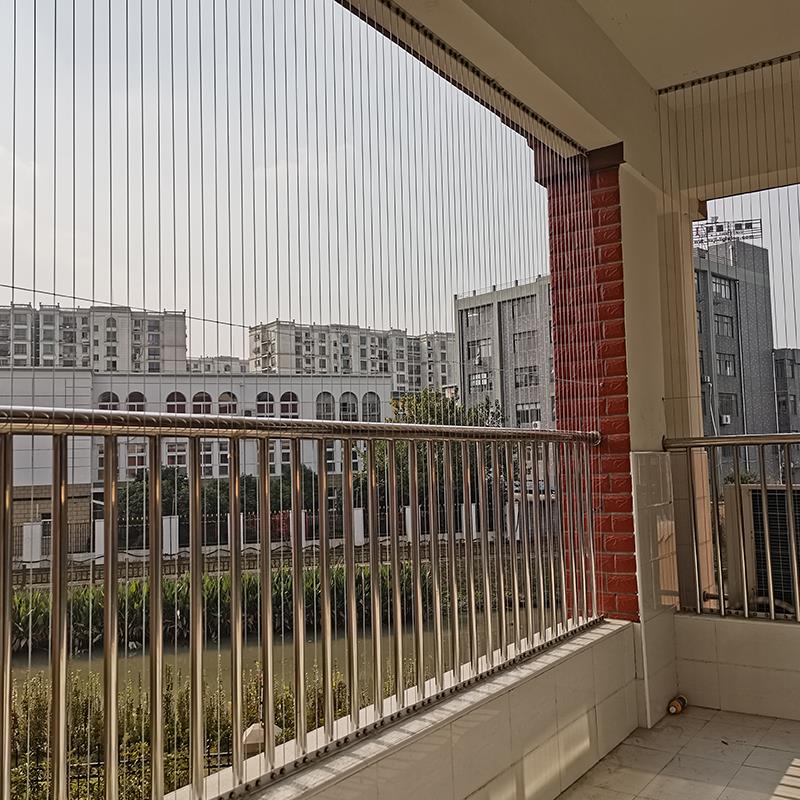阳台防护网隐形防护网家用钢丝z隐形防盗网防猫钢丝网封窗户阳台