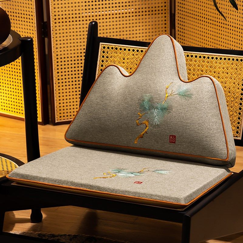 新中式实木家具椅子座垫红木沙发坐垫太师椅官帽椅圈椅餐椅垫定制