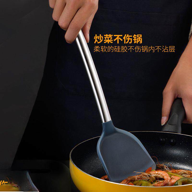 硅胶锅铲硅胶铲子耐高温防烫韩式炒菜煎铲汤漏勺厨房不粘锅套装