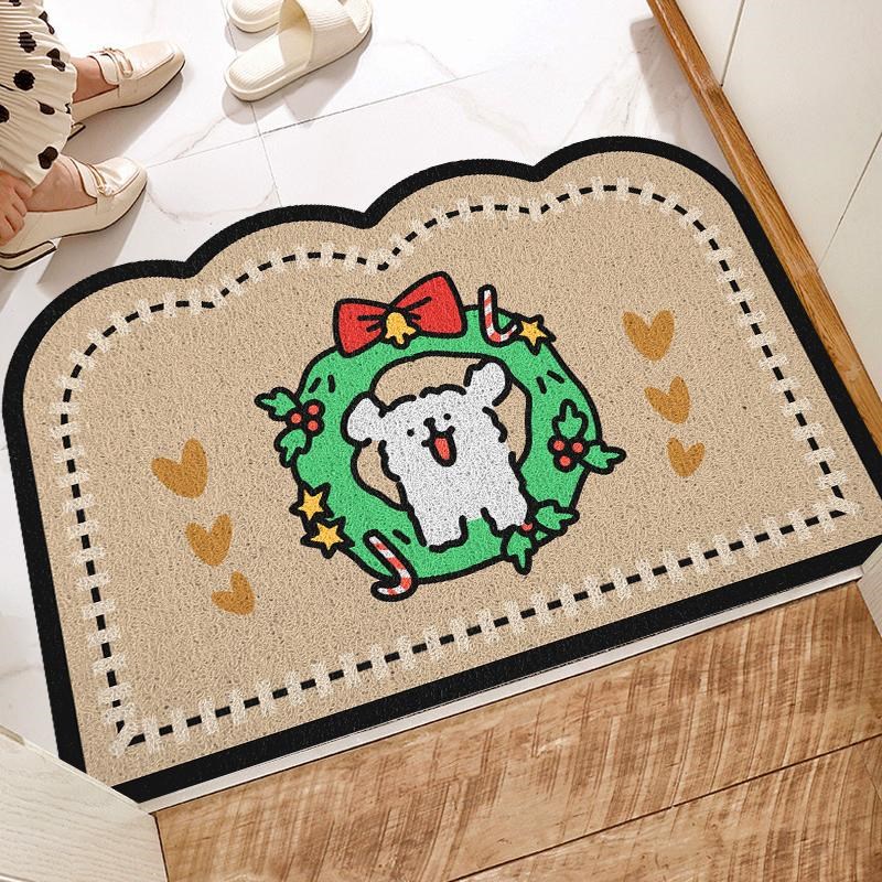 卡通丝圈地垫入户门垫进门脚垫高档家用可裁剪脚踏垫玄关门口防滑