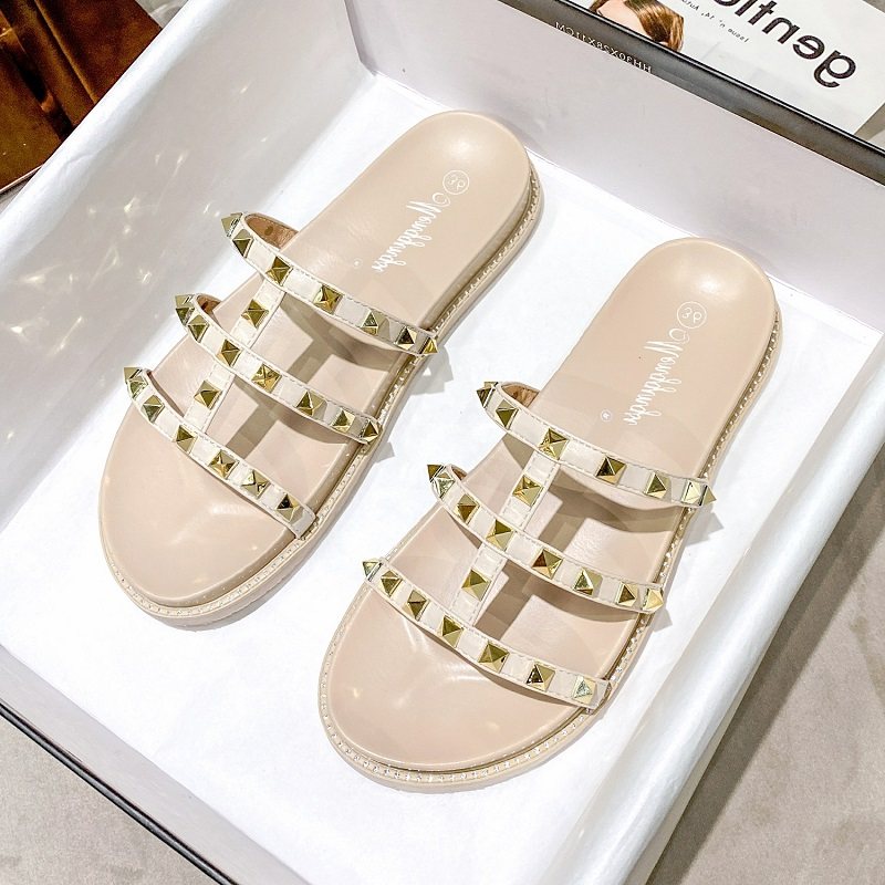 网红凉拖鞋女夏外穿时尚2021年新款厚底沙滩鞋仙女大码女鞋41一43,女鞋,一字拖,淘宝优惠券,粉丝福利购,淘宝优惠卷