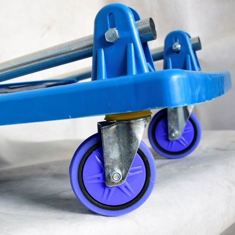 手推车便携折叠 脚轮家用超市搬运货物手推工具车 平板车定制