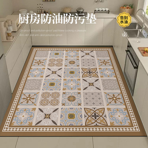 【硅藻泥厨房地毯垫】2024新款全F铺专用防水防油免清洗通铺脚垫