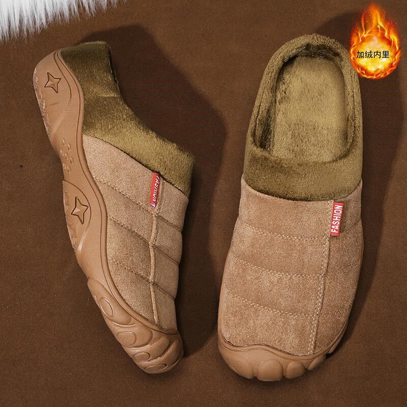棉拖鞋男冬季室外加绒棉鞋48大码45防滑加肥加大46居家保暖拖鞋47