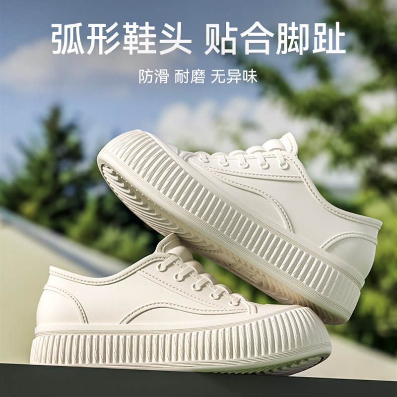 采购产品女式雨靴,短管防水鞋,成人厚底增高雨靴M,女低胸海上捕鱼