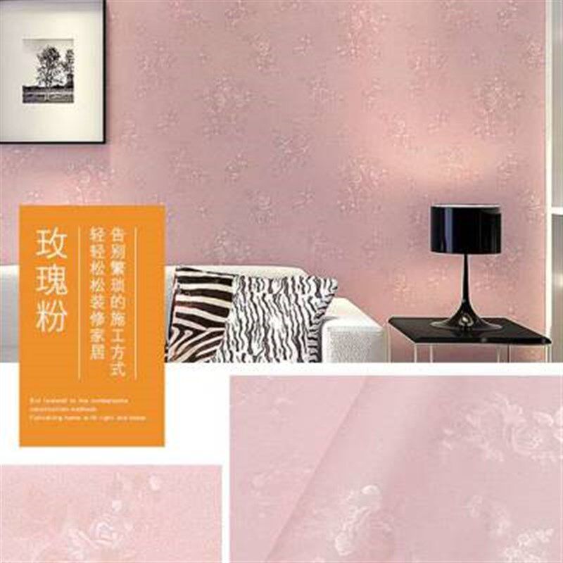 新款自粘壁纸PVC100米大卷自贴墙纸田园温馨卧室背景墙壁纸翻新宿