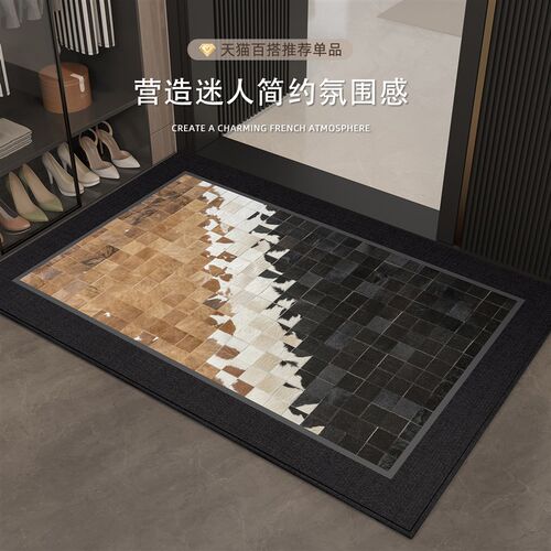 高级感入户门地垫玄关进门门口脚垫入户门外耐脏防滑垫地毯可裁剪