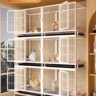 繁育猫笼子宠物店猫咪三层繁殖笼狗笼子寄养笼大型养殖笼双层鸽笼