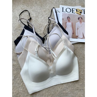 JWUNIQUE小k胸聚拢无痕美背内衣女2025新款纯色细肩带传统式文胸
