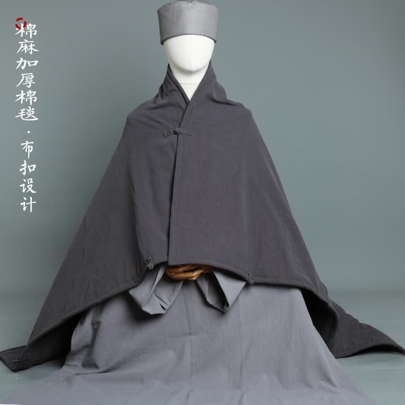 特卖多用披风打坐禅毯僧服保暖秋冬季款僧人禅修盖毯坐禅披风斗篷