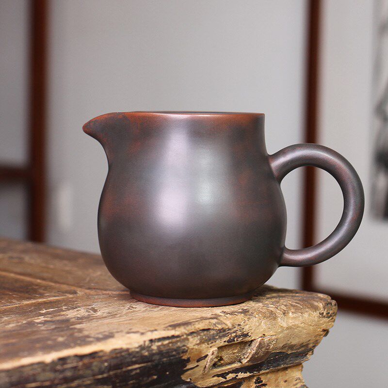 钦州坭兴陶e茶具公道杯纯全手工大号茶海茶壶配件中式茶漏杯分茶