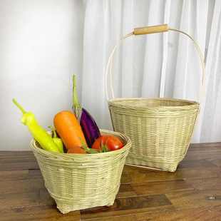 竹制品竹编竹篮子收纳筐竹皮编制手工鸡蛋篮筐竹篓竹筐水果篮