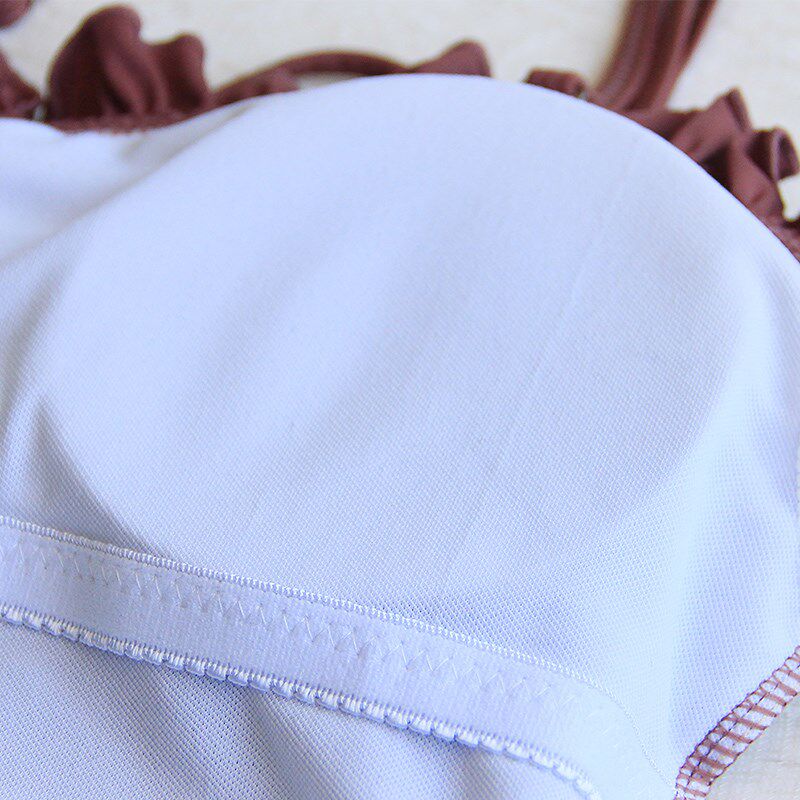 游泳衣女分体式三件套2024新款保守小个子可爱日系小胸泡温泉泳装